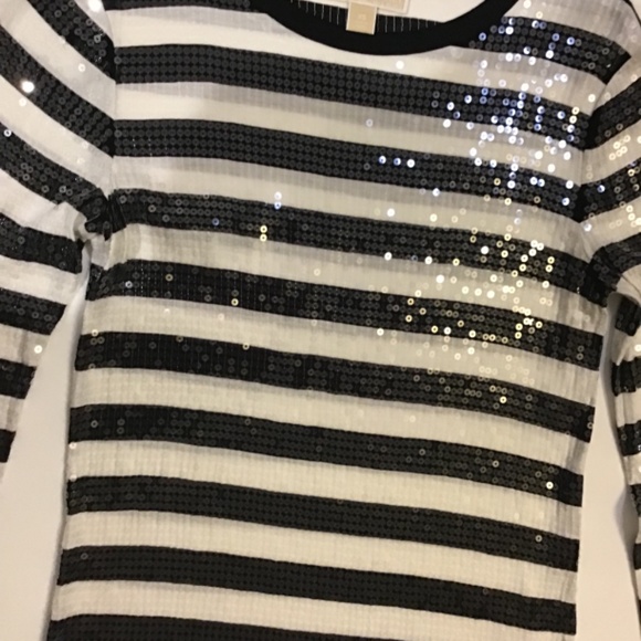 Micheal Kors Black and white striped sequin dress size xs - Picture 8 of 15